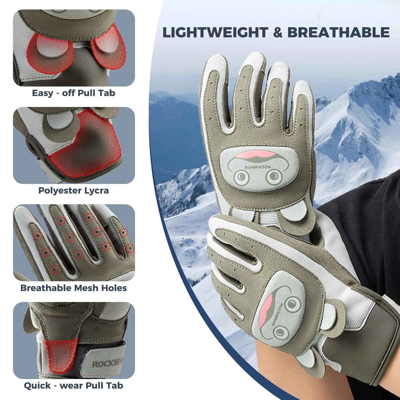 ROCKBROS Kinder Handschuhe Winddicht 2/7