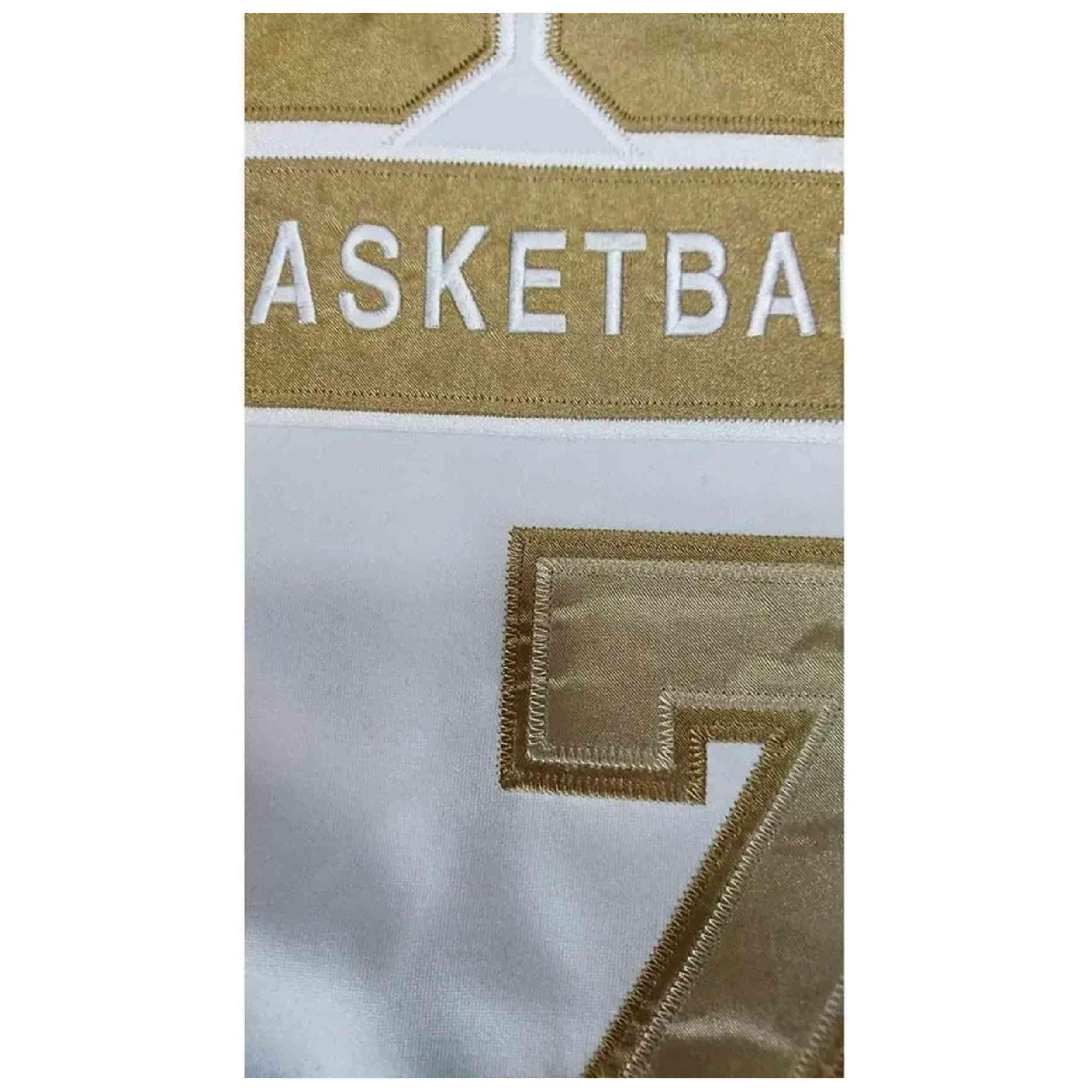 Maglia da basket Nike modello USA-BARCELONA-92-BIRD-LE-GOLD per unisex 2/4