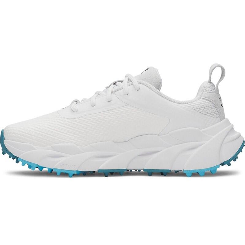 Chaussures de golf Under Armour Halo Hybrid SL pour femmes, blanches et bleues 2/5