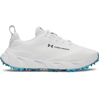 Golf schoenen under armour halo hybrid sl voor dames, wit en blauw