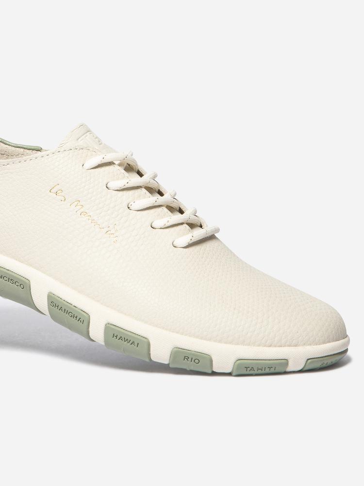 Baskets femme JAZARU Python blanc et argile 3/5