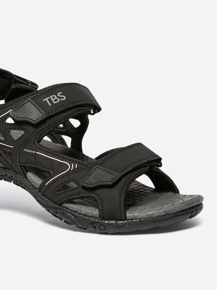 Sandales plates homme TREKMON noir 2/5