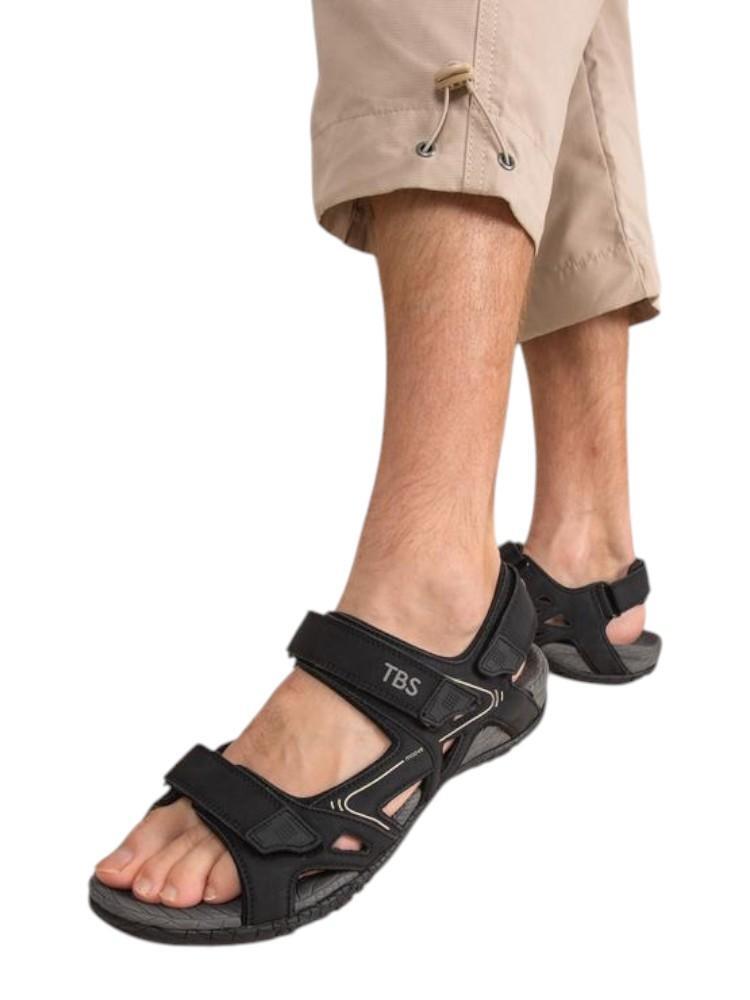 Sandales plates homme TREKMON noir 5/5