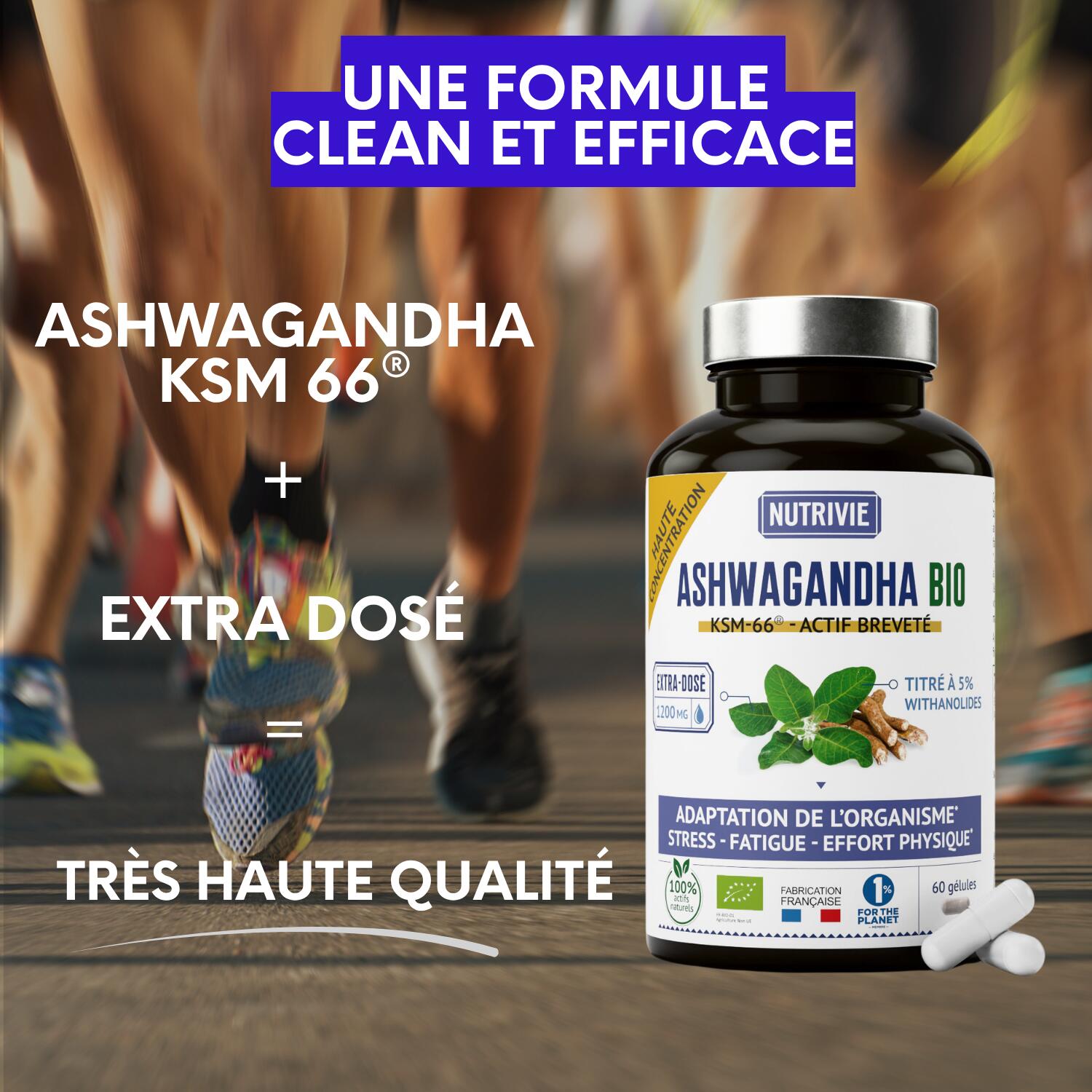 Ashwagandha 60 gélules – Gestion du Stress et Récupération Physique 3/5