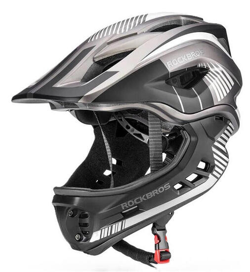 Kask dziecięcy z odpinaną osłoną podbródka FULL FACE off-road Rockbros