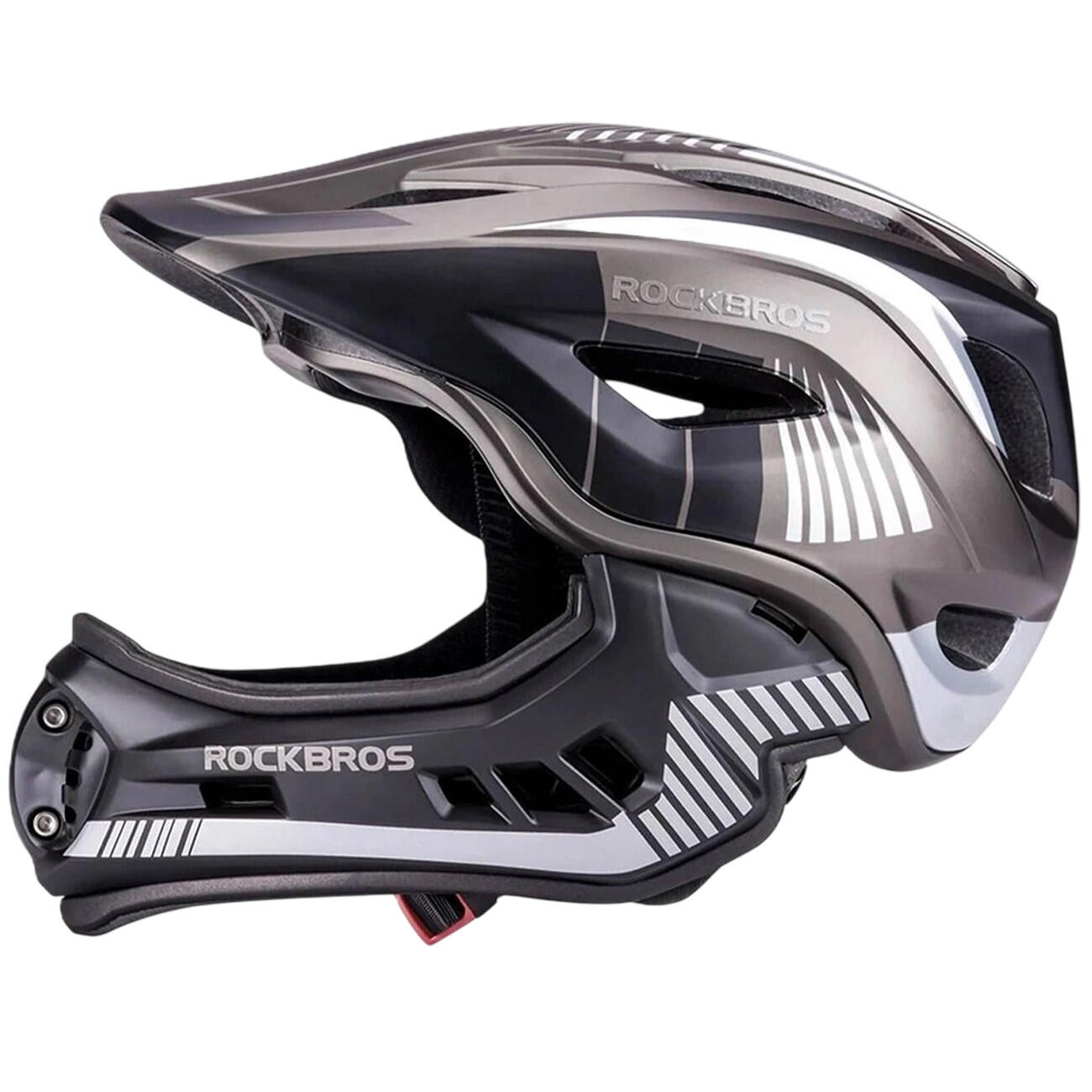 Kask dziecięcy z odpinaną osłoną podbródka FULL FACE off-road Rockbros 2/7