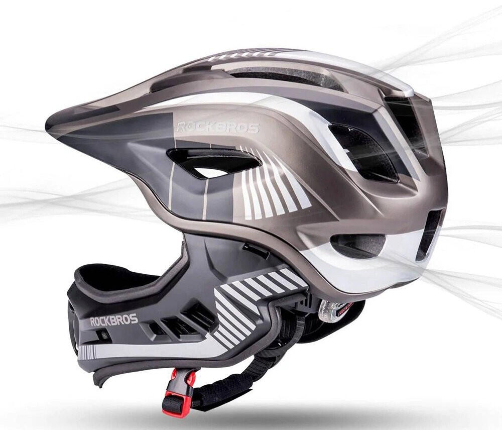 Kask dziecięcy z odpinaną osłoną podbródka FULL FACE off-road Rockbros 4/7