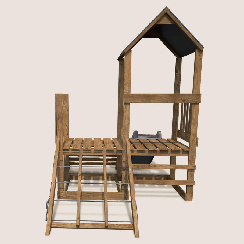 Aire de jeux en bois premier âge avec toboggan ATHENES 2/5