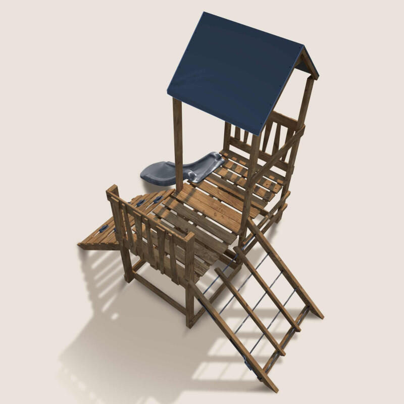 Aire de jeux en bois premier âge avec toboggan ATHENES 5/5