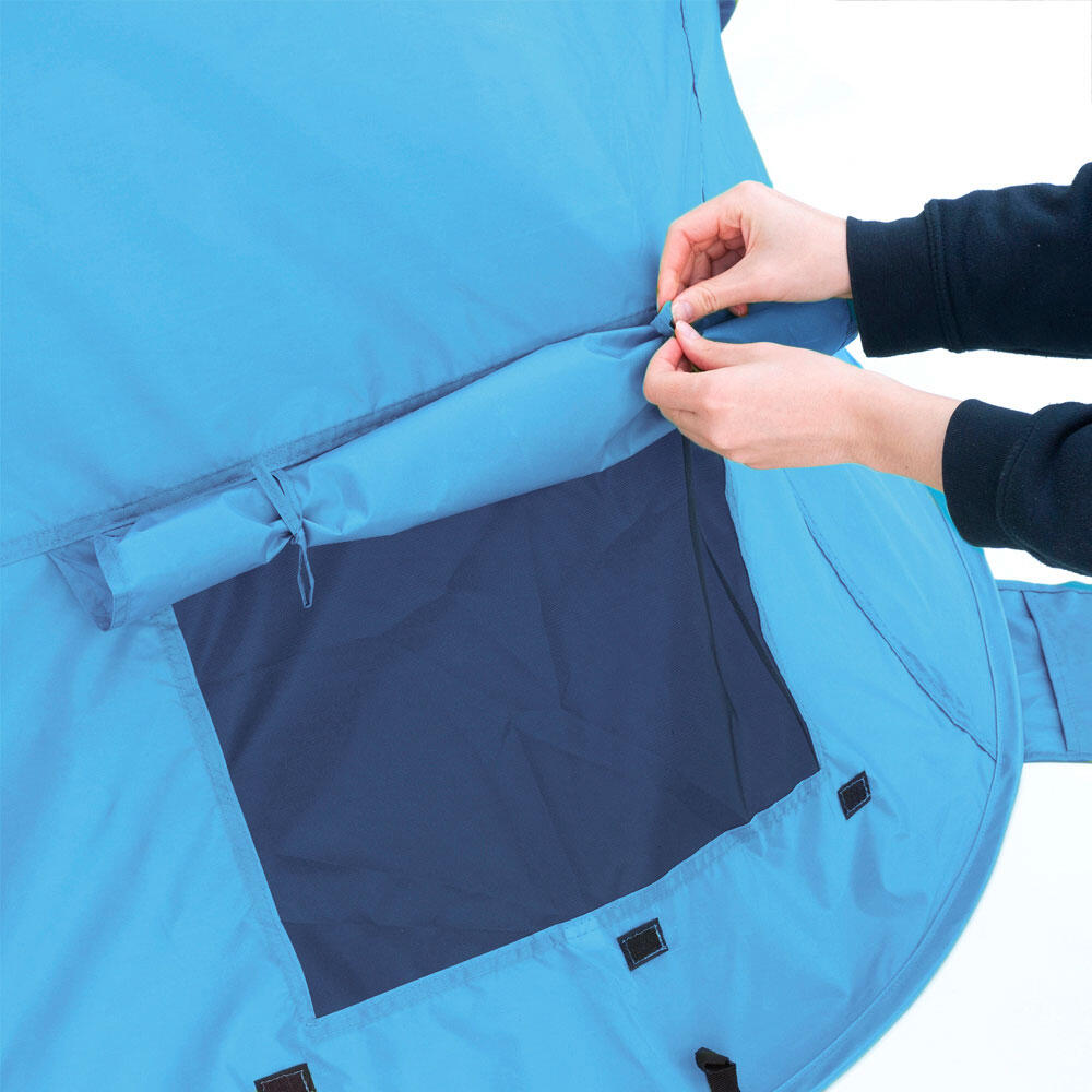 Pop Up Strandmuschel Zack Premium - Strandzelt, 3 Fenster,
Sandheringe, UV 80 6/7