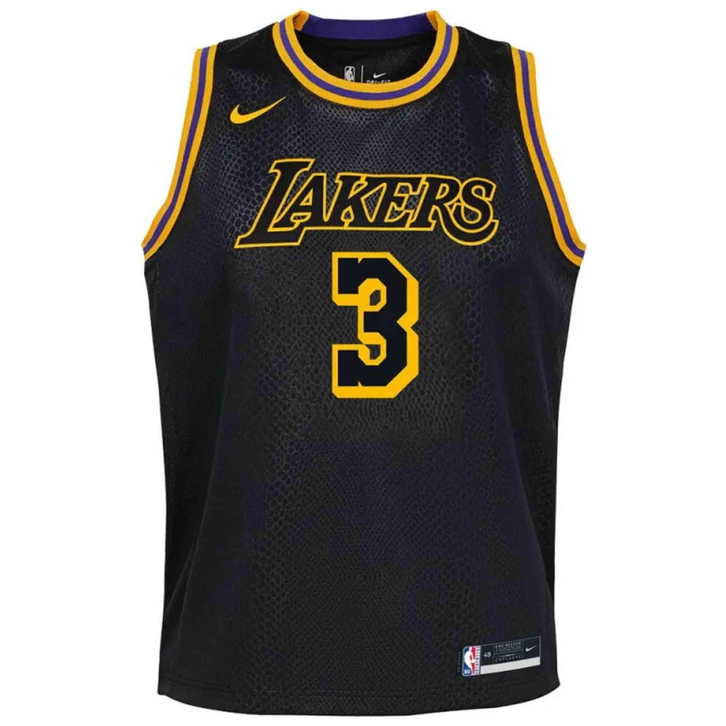 Maglia da basket Nike modello EZ2B7BY1P-LAKAD per unisex ragazzi 3/3