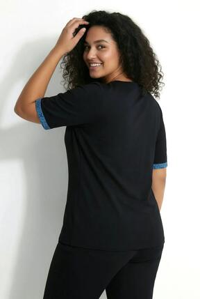 Damen Shirt Motivdruck Classic Rundhals Halbarm