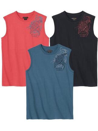 Lot de 3 Tee-Shirts Sans Manches Beach