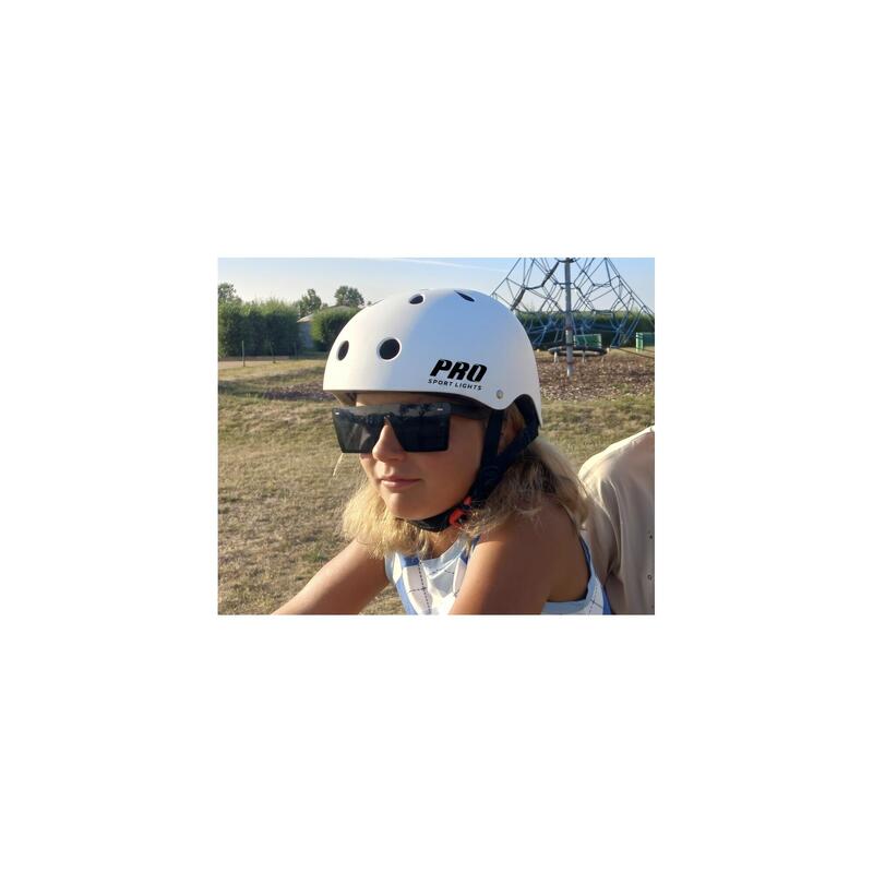 Cască de bicicletă pentru copii, cască de skate pentru copii, albă