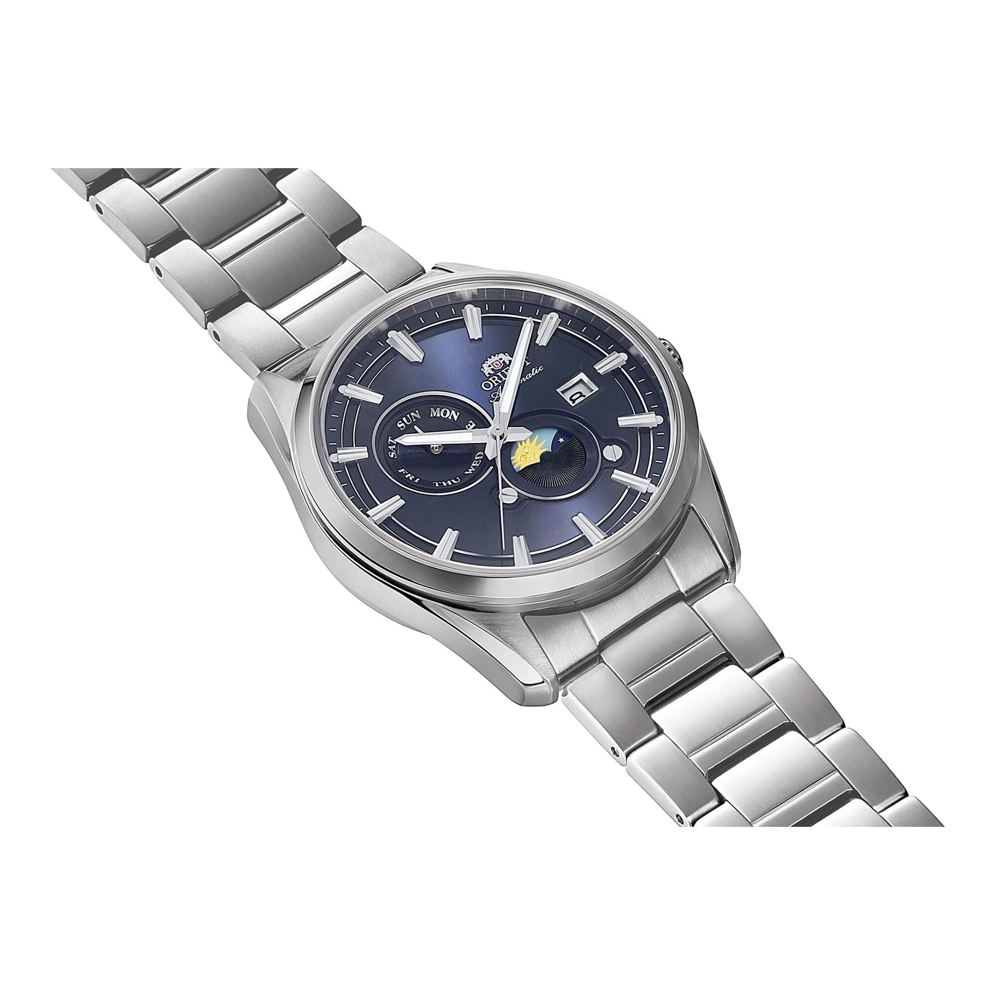ORIENT Stretto Day & Night — Montre mécanique acier, cadran bleu nuit 3/3
