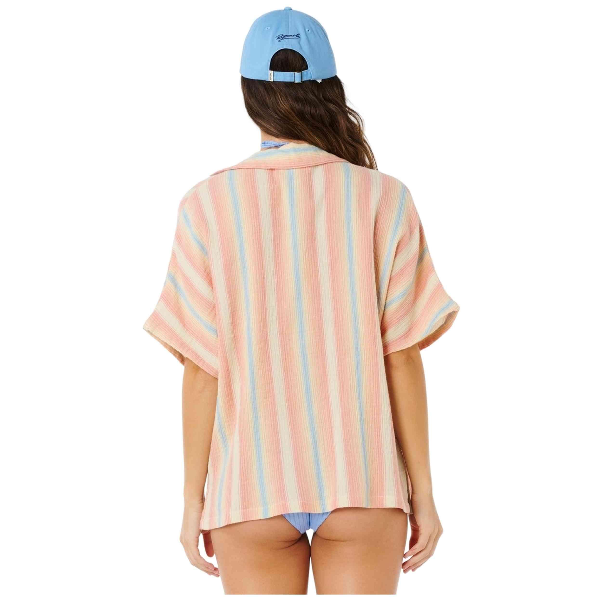 Chemise Rip curl modèle Premium Surf Stripe S/S Shirt pour femmes 3/4
