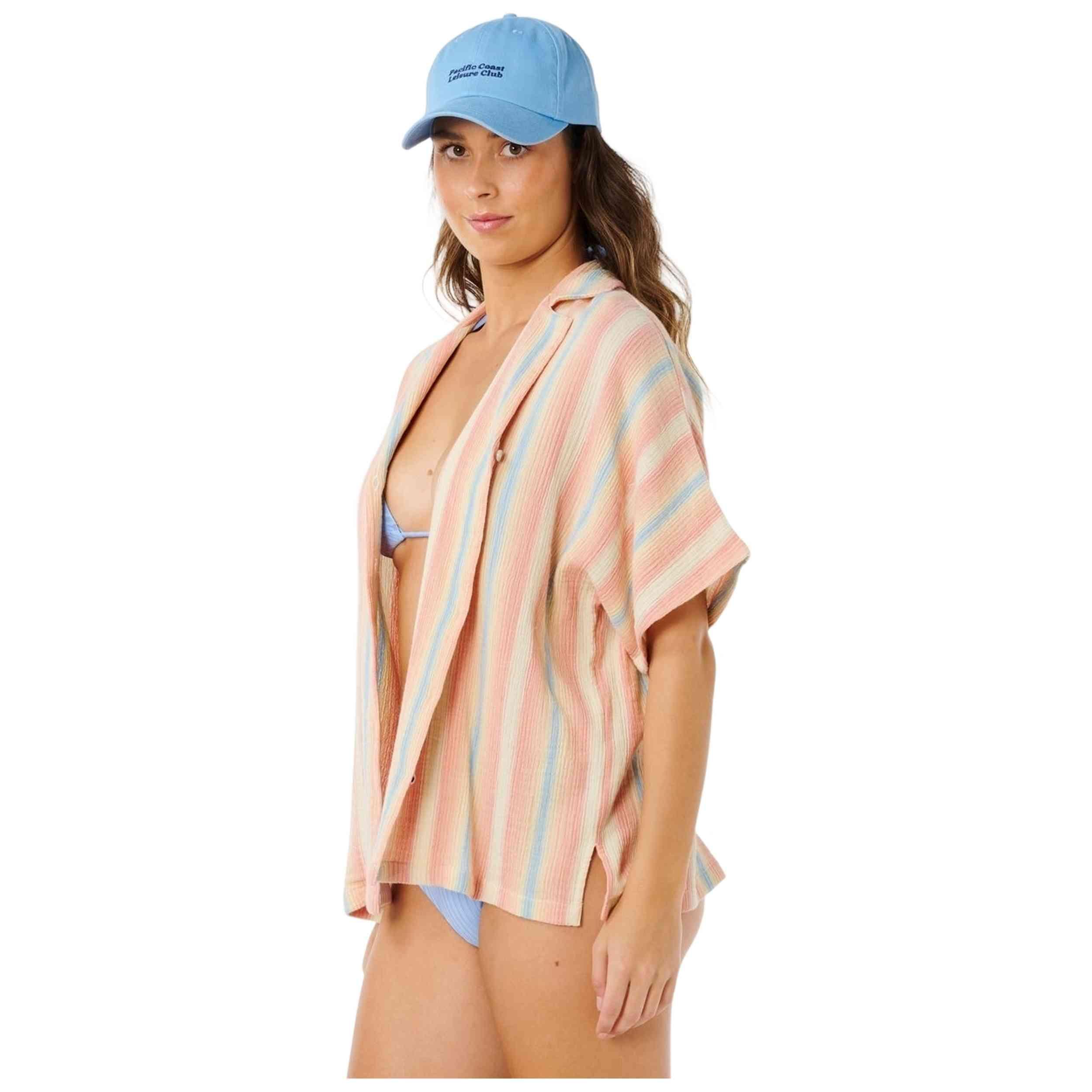 Chemise Rip curl modèle Premium Surf Stripe S/S Shirt pour femmes 2/4