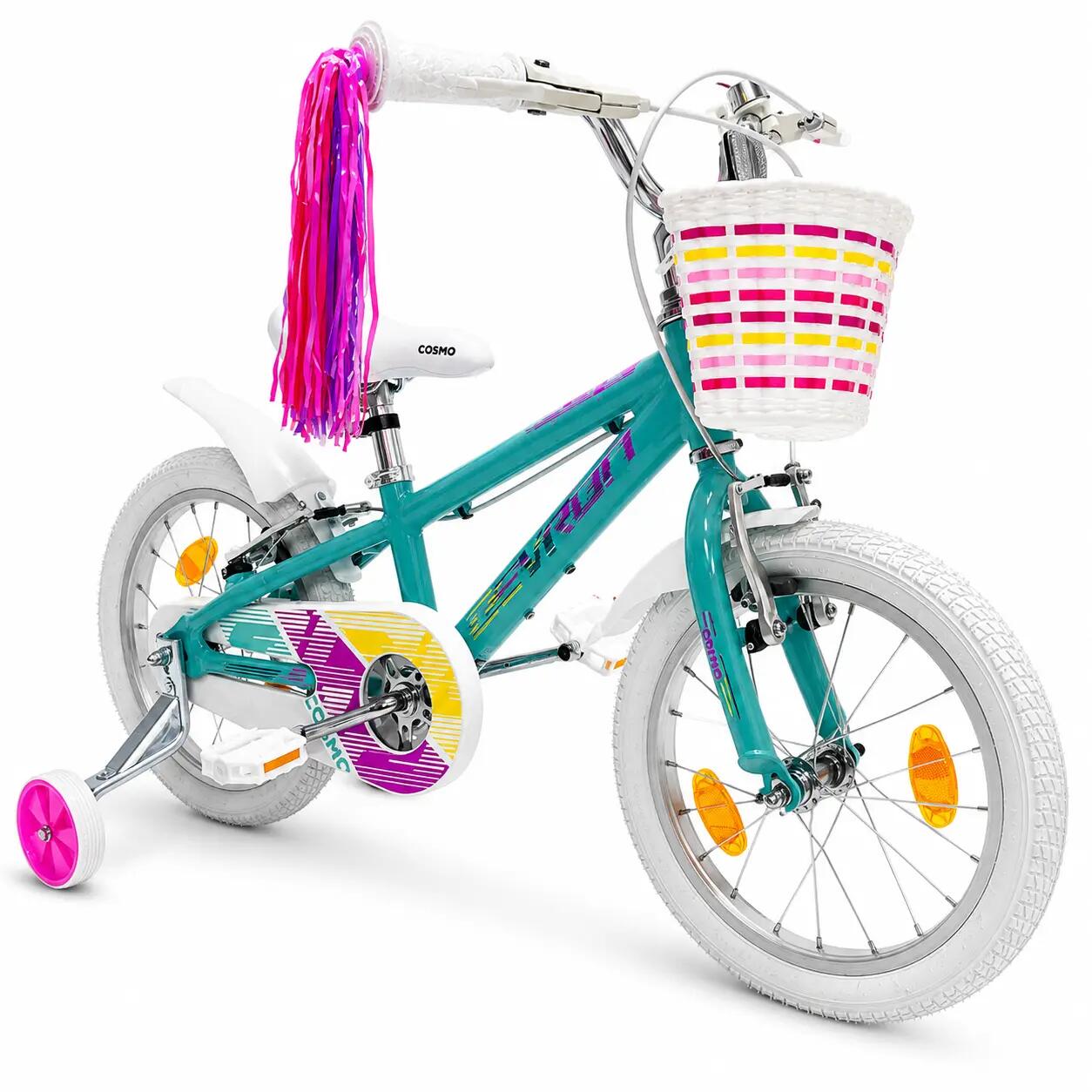 Bicicleta infantil Devron Cosmo - 16 polegadas, turquesa 2/6