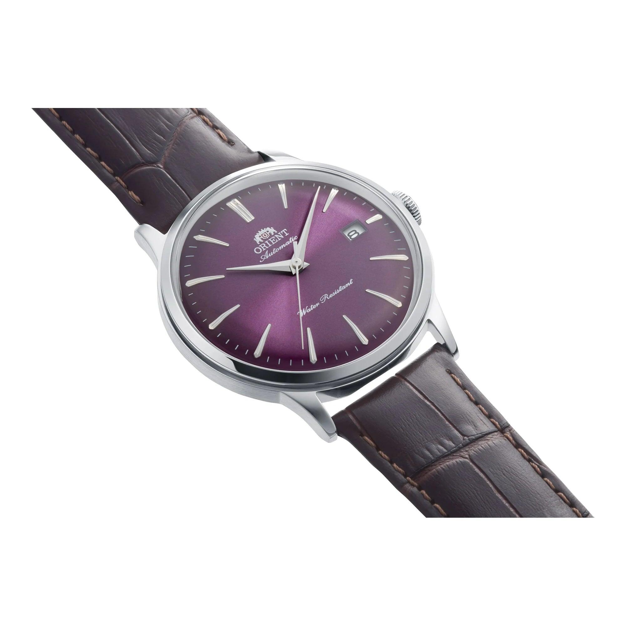 ORIENT Bambino Classic montre automatique cuir marron cadran violet claret 3/3