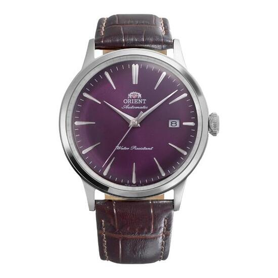 ORIENT Bambino Classic montre automatique cuir marron cadran violet claret