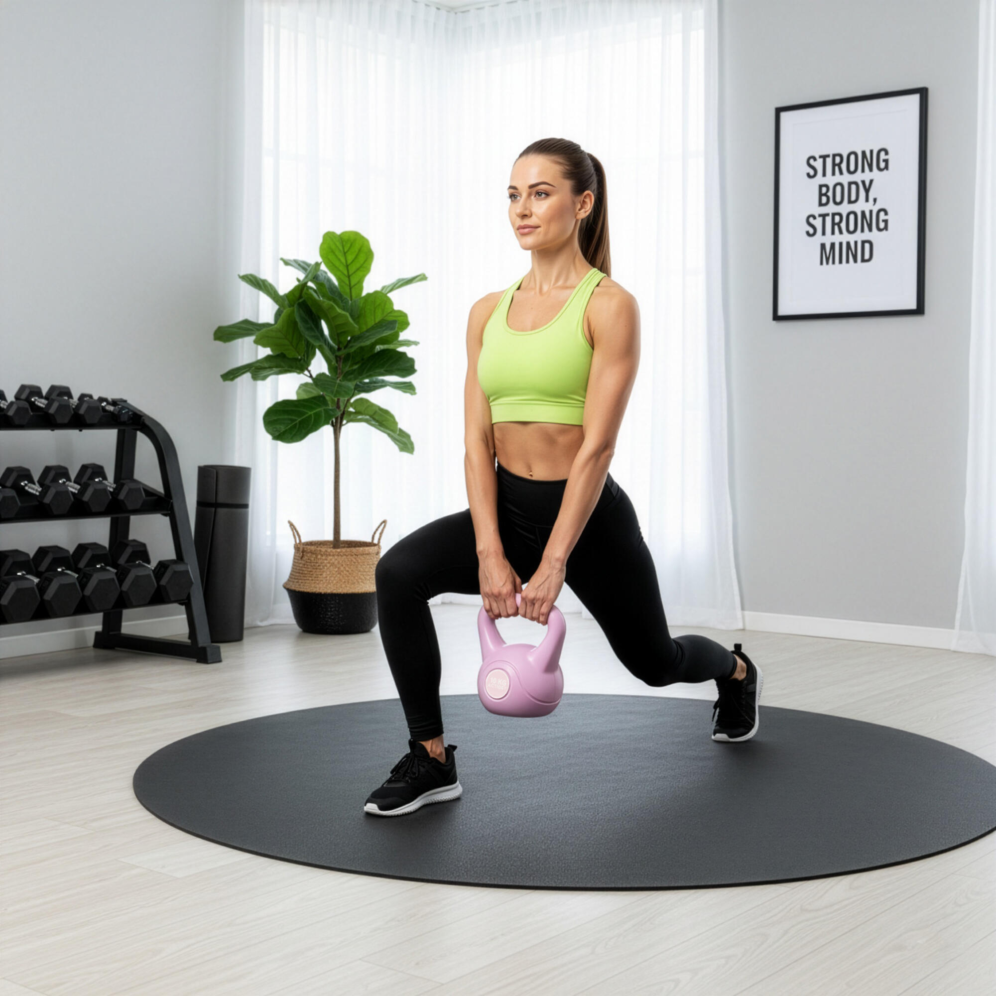 Kettlebell do ćwiczeń Actiget 10 kg hantla, odważnik treningowy ABS kula 6/7