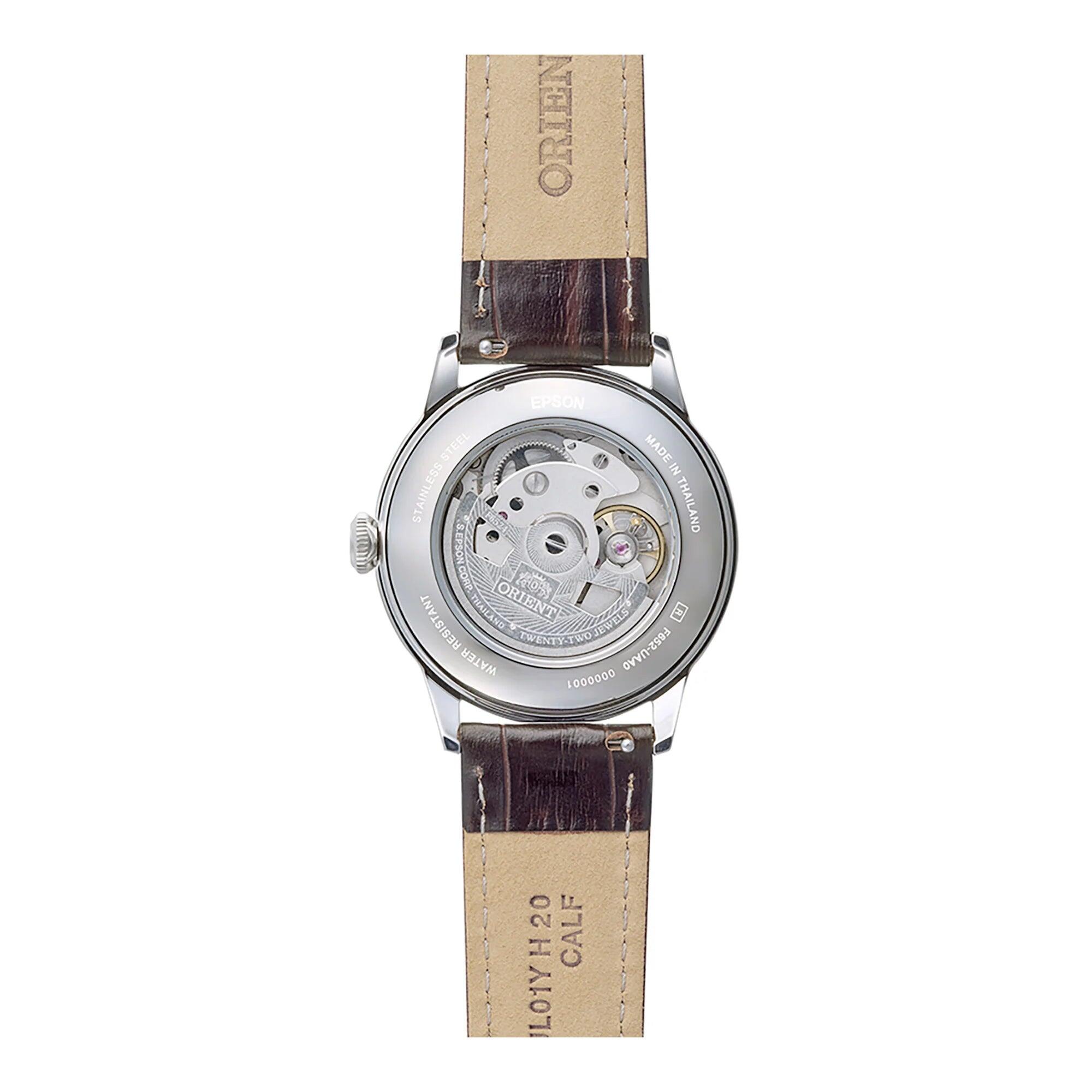 ORIENT Classic Bambino 38 mm Montre Mécanique Unisexe Cadran Blanc Bracelet Cuir 2/3