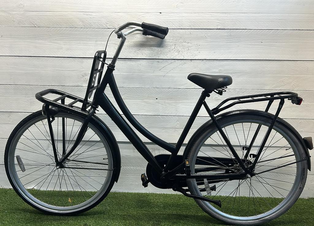 Tweedehands transportfiets cargo, zwart, 28" terugtraprem 3/3