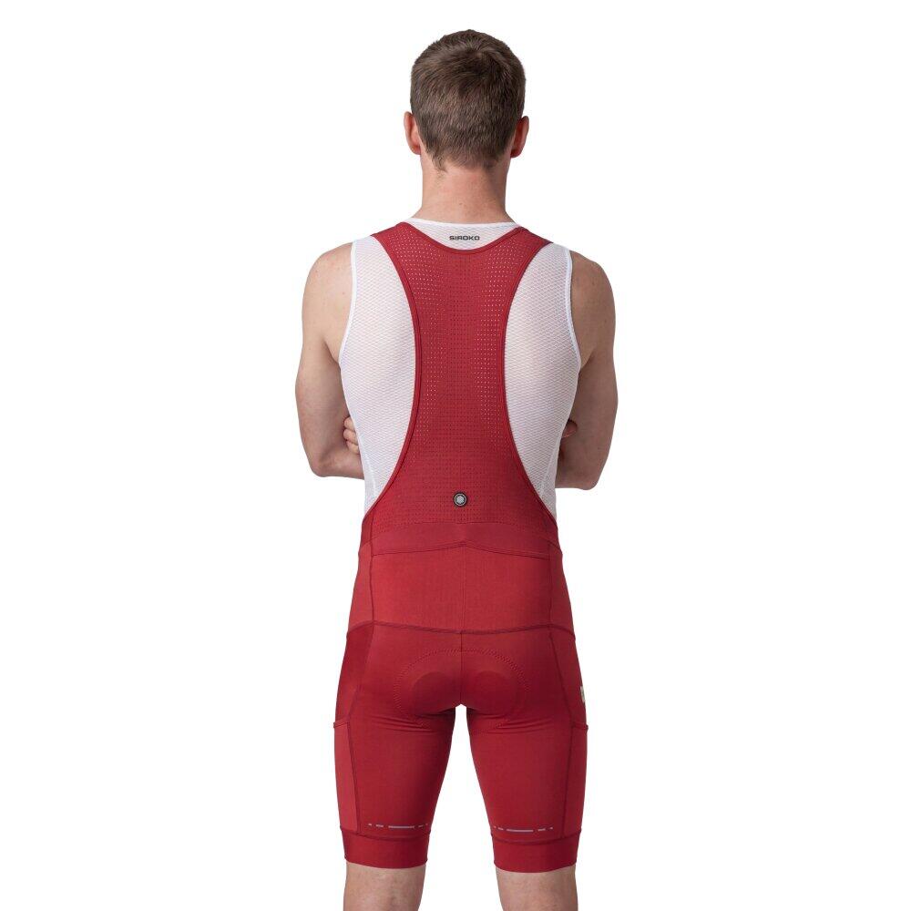 Męskie spodenki rowerowe gravel Kolarstwo Siroko Rocket Red