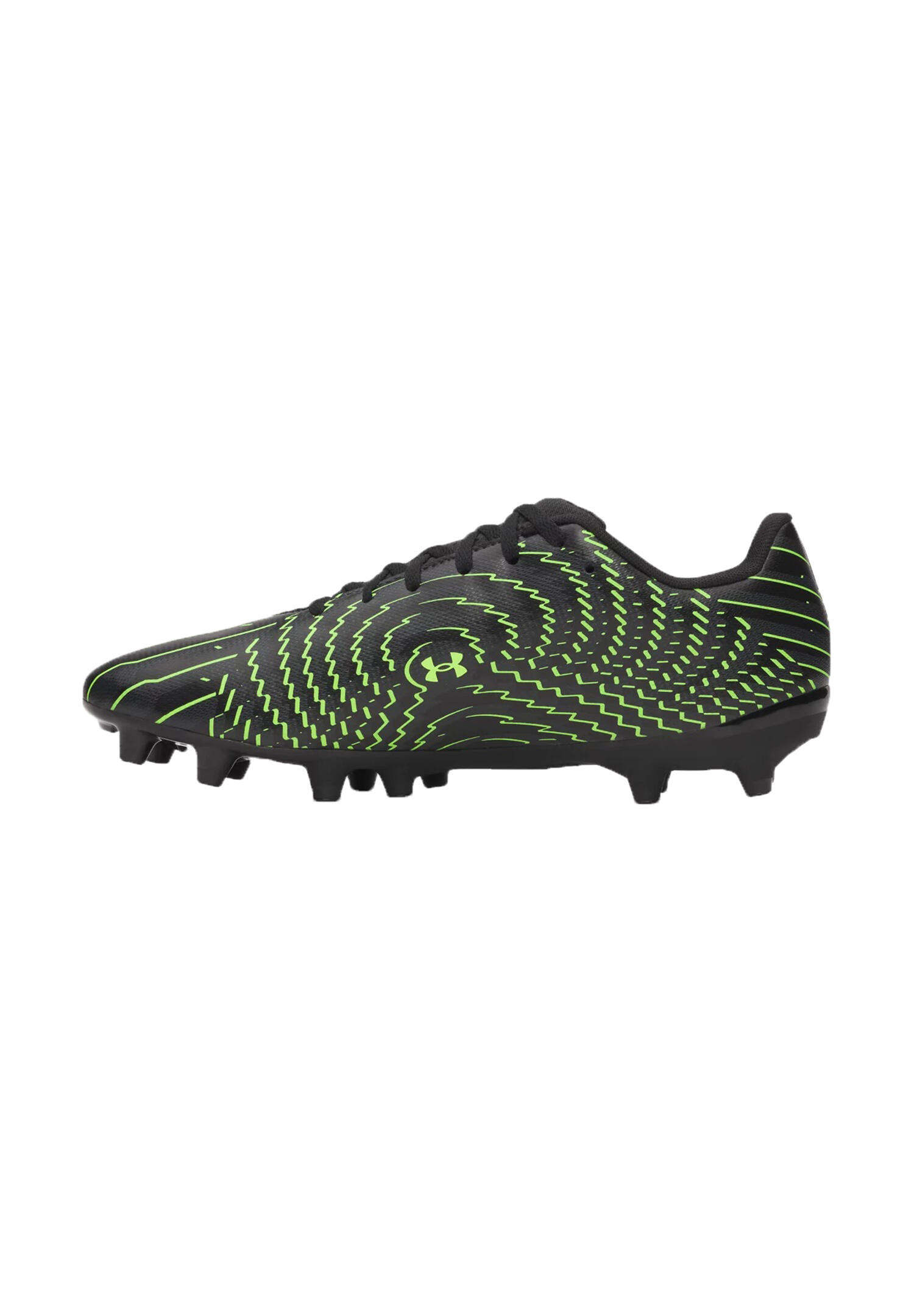 Under Armour Unisex Shadow Club 4 FG Fußballschuhe 6006232 001 Black/Green 3/5
