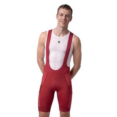 Heren fietsen gravel korte fietsbroek rocket red rood