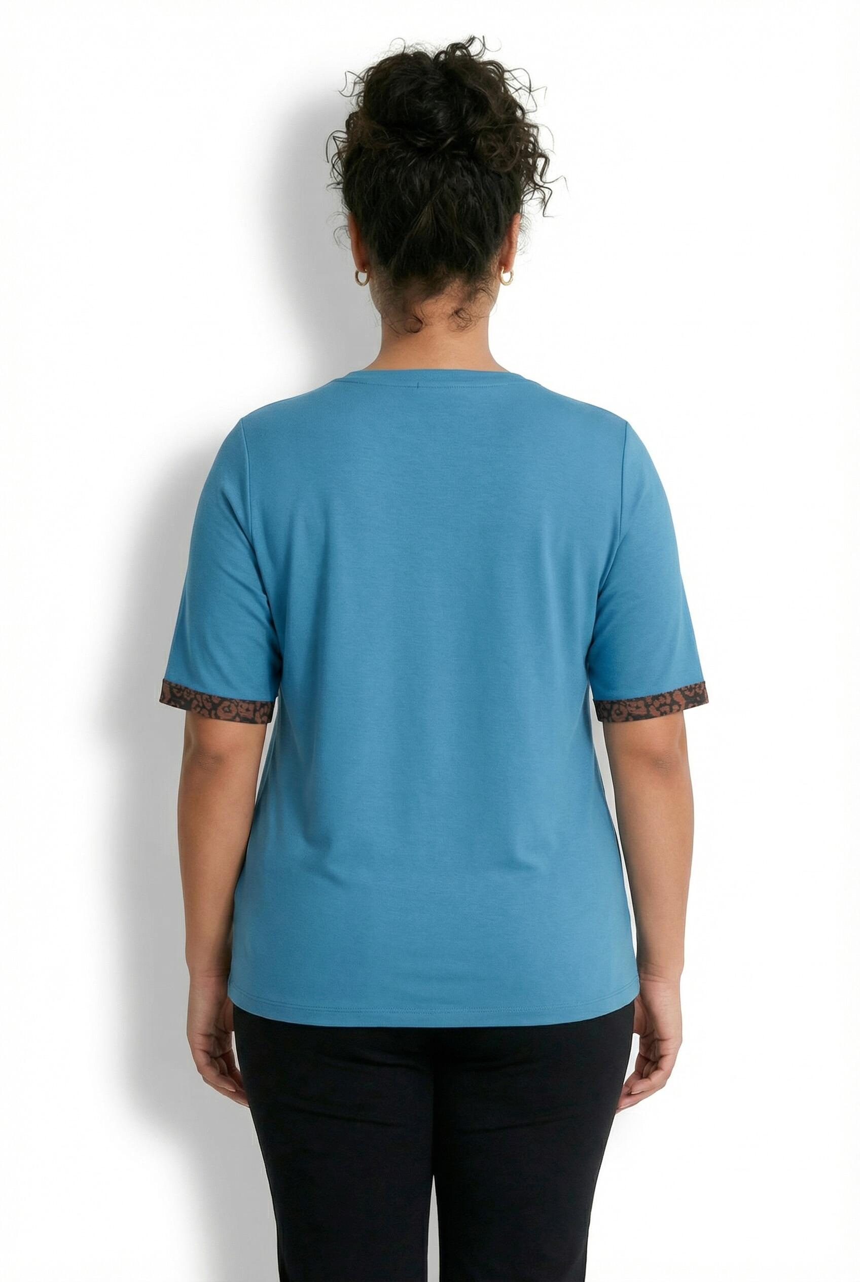 Dames Functioneel shirt motiefprint klassiek model ronde hals korte mouw 2/7