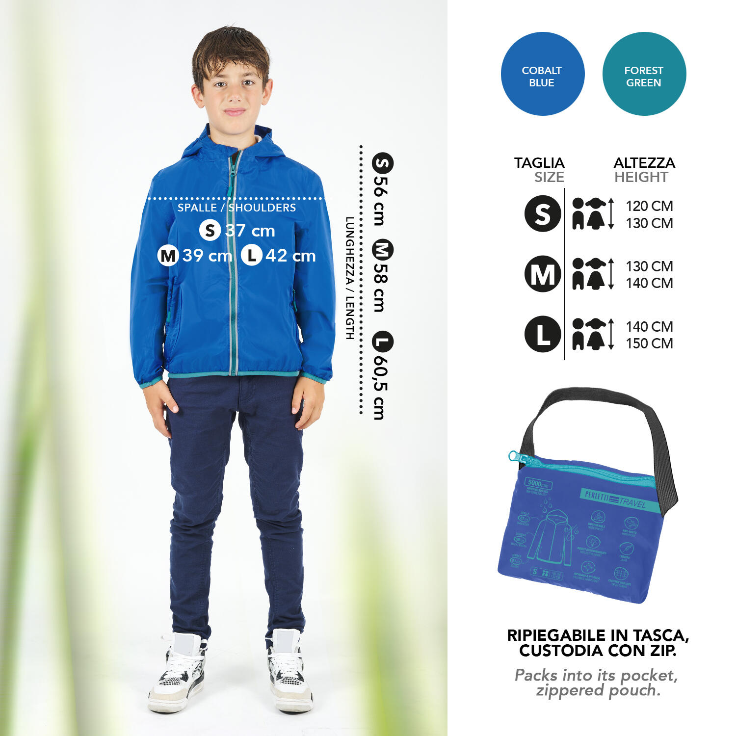 Giacca a Vento Impermeabile Bambino 2/7
