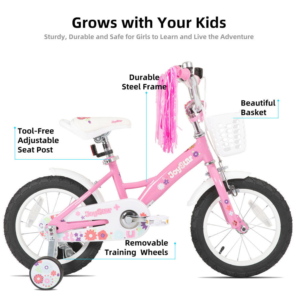 Mädchen Fahrrad Kinderfahrrad 12" Stützräder, passend für 2-4 Jahre 2/6