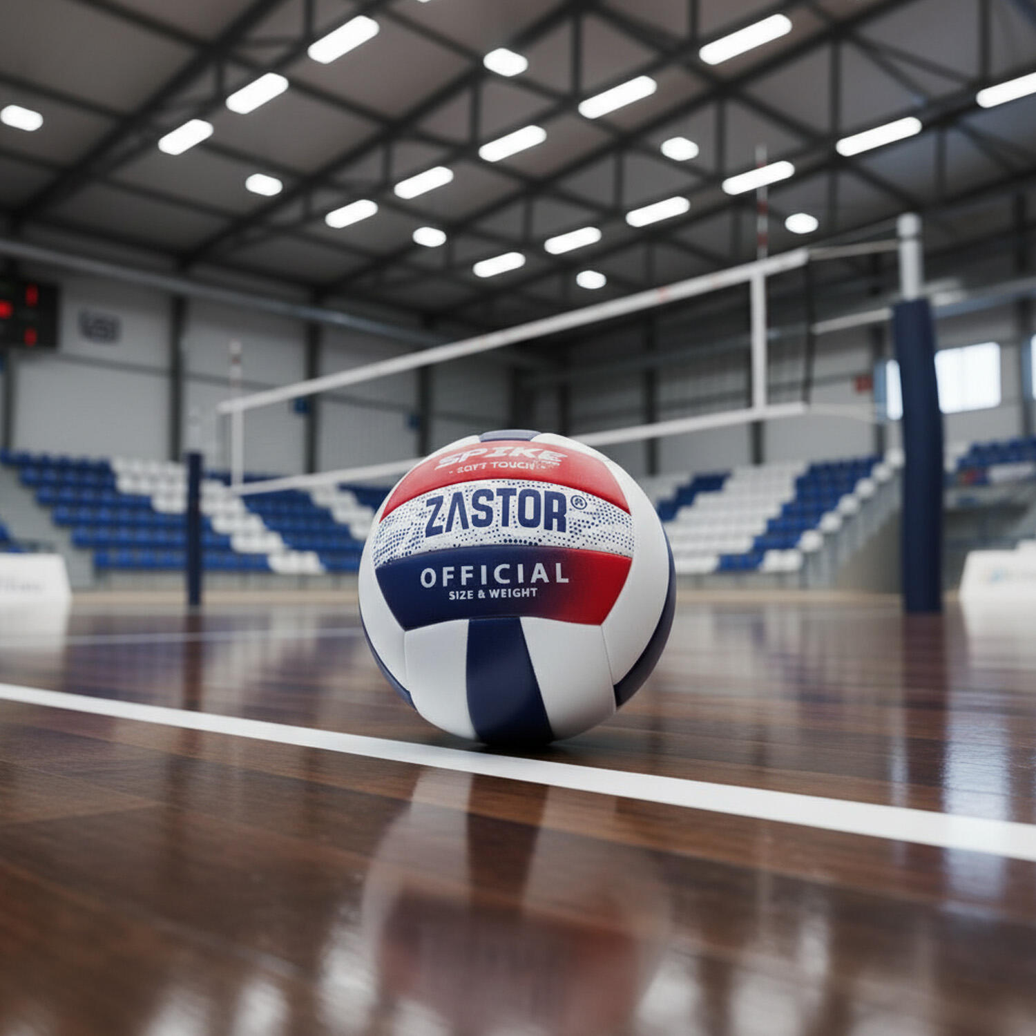 Balón Voleibol Zastor Spike 5V1500 Rojo/Azul T-5 2/4