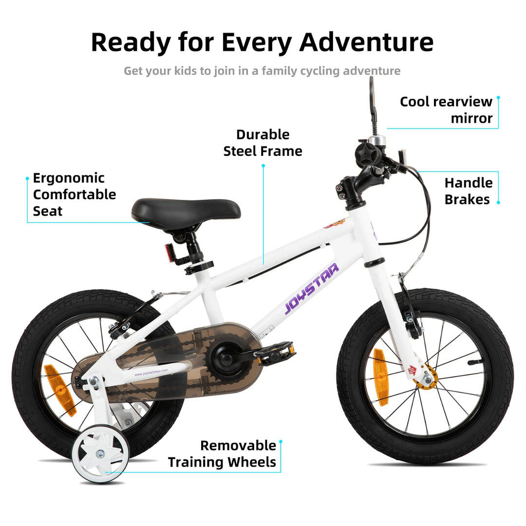 Mädchen BMX Kinderfahrrad 14", Stützräder, 3-5 Jahre 3/6