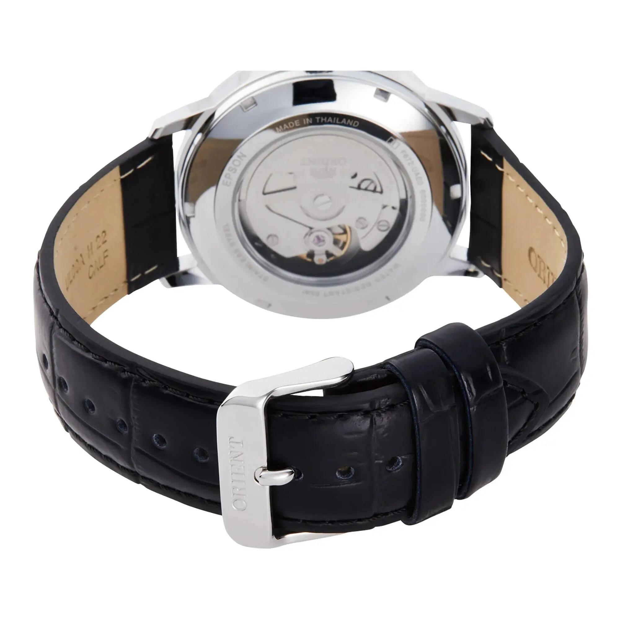 ORIENT Symphony III RA-AC0F05B Herren Automatikuhr Leder Silber Schwarz 2/4