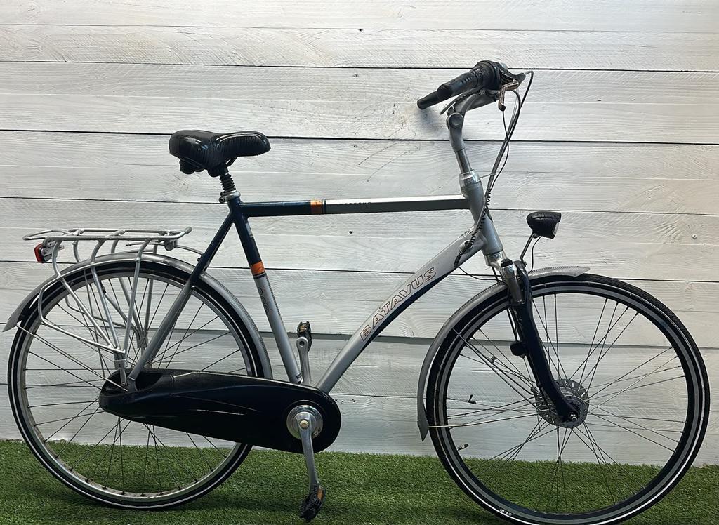 Batavus stadsfiets 28" 7-speed, metal/grijs - tweedehands, geserviced. 2/3