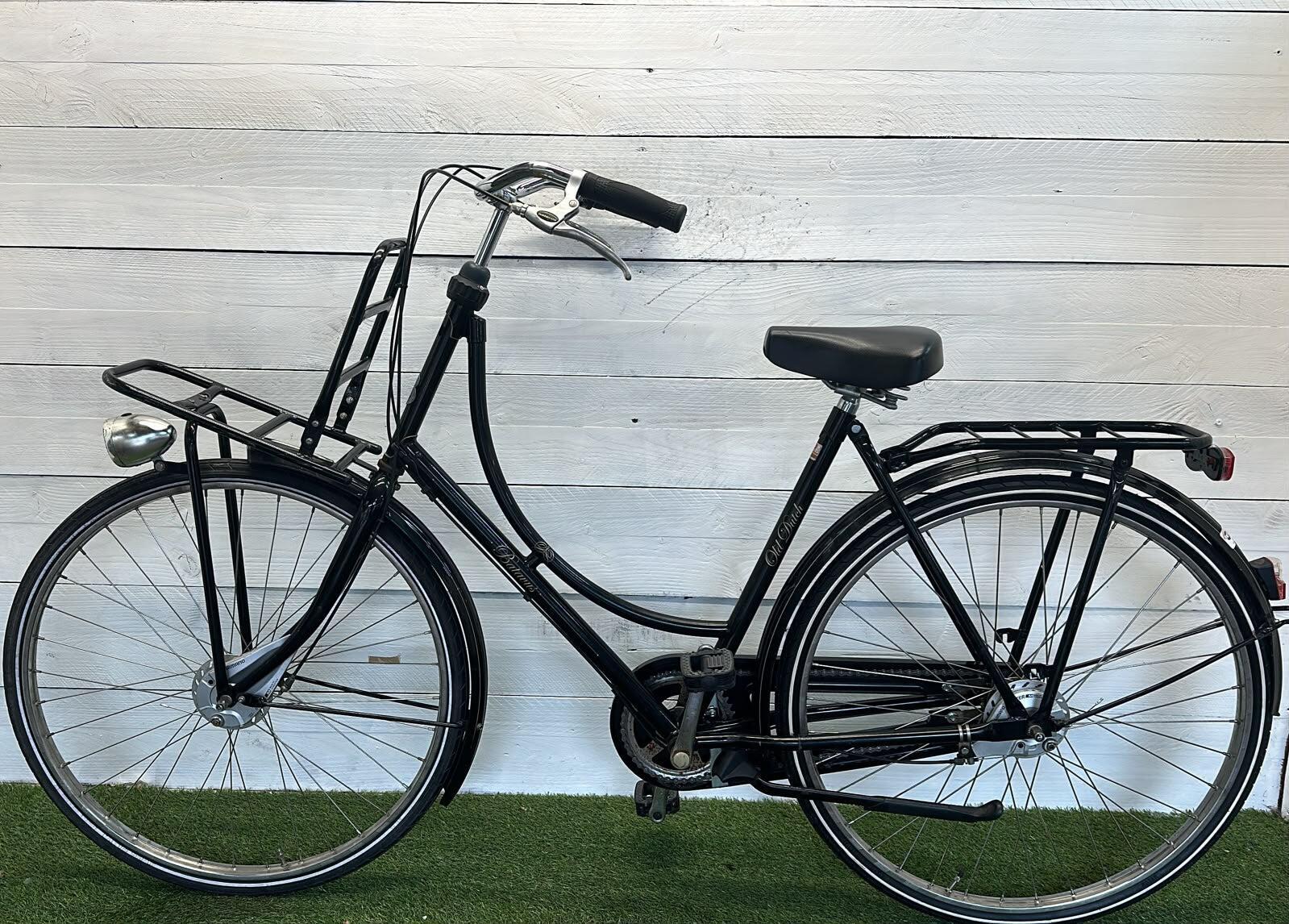 Batavus transport stadsfiets, zwart - 28" met voordrager 2/3