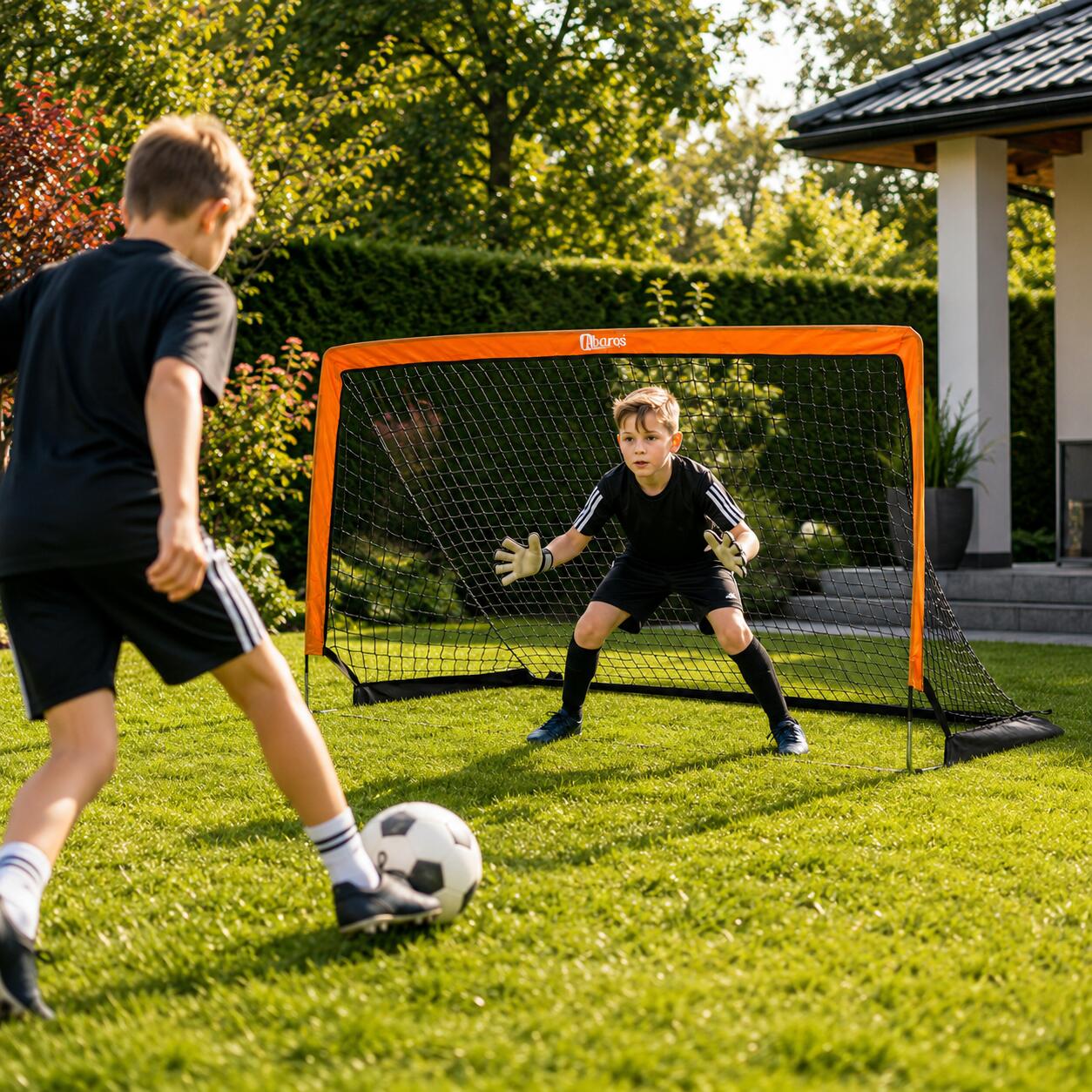 AbarQs Składana przenośna bramka do piłki nożnej football 205cm