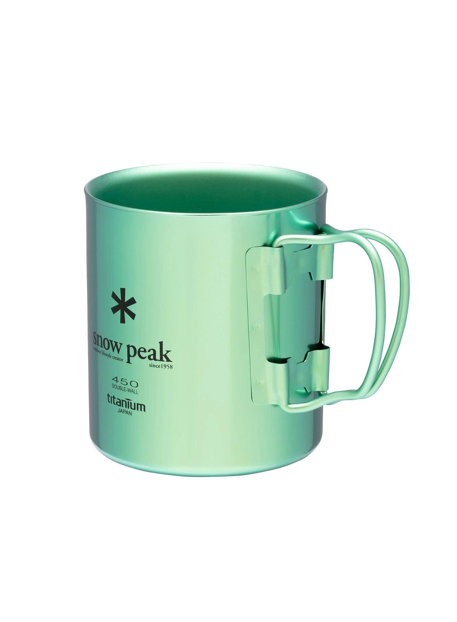 Kubek termiczny Snow Peak Titanium Double Wall 450 ml Mug - green 4/4