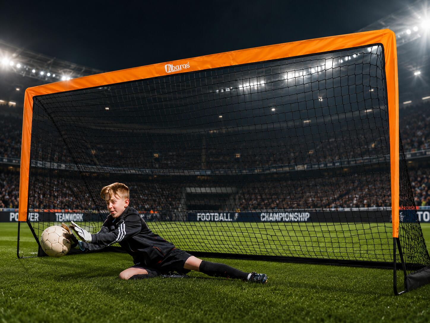 AbarQs Składana przenośna bramka do piłki nożnej football 205cm 5/5