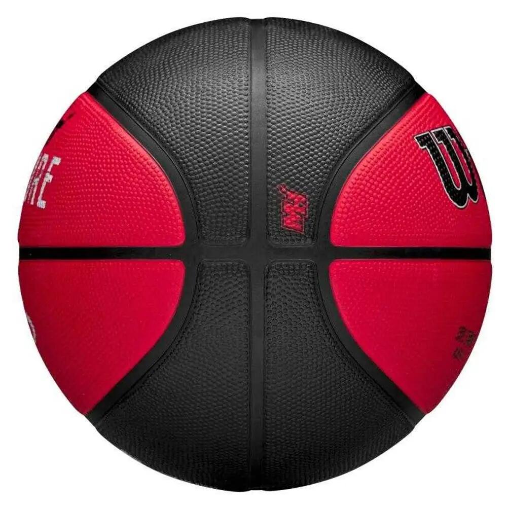 Ballon De Basket Motif/style NBA MIAMI HEAT (Noir / Rouge) Taille 7 4/4