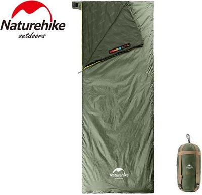Lichtgewicht slaapzak volwassenen 0,76 kg 205x85 cm comfort 15°c groen