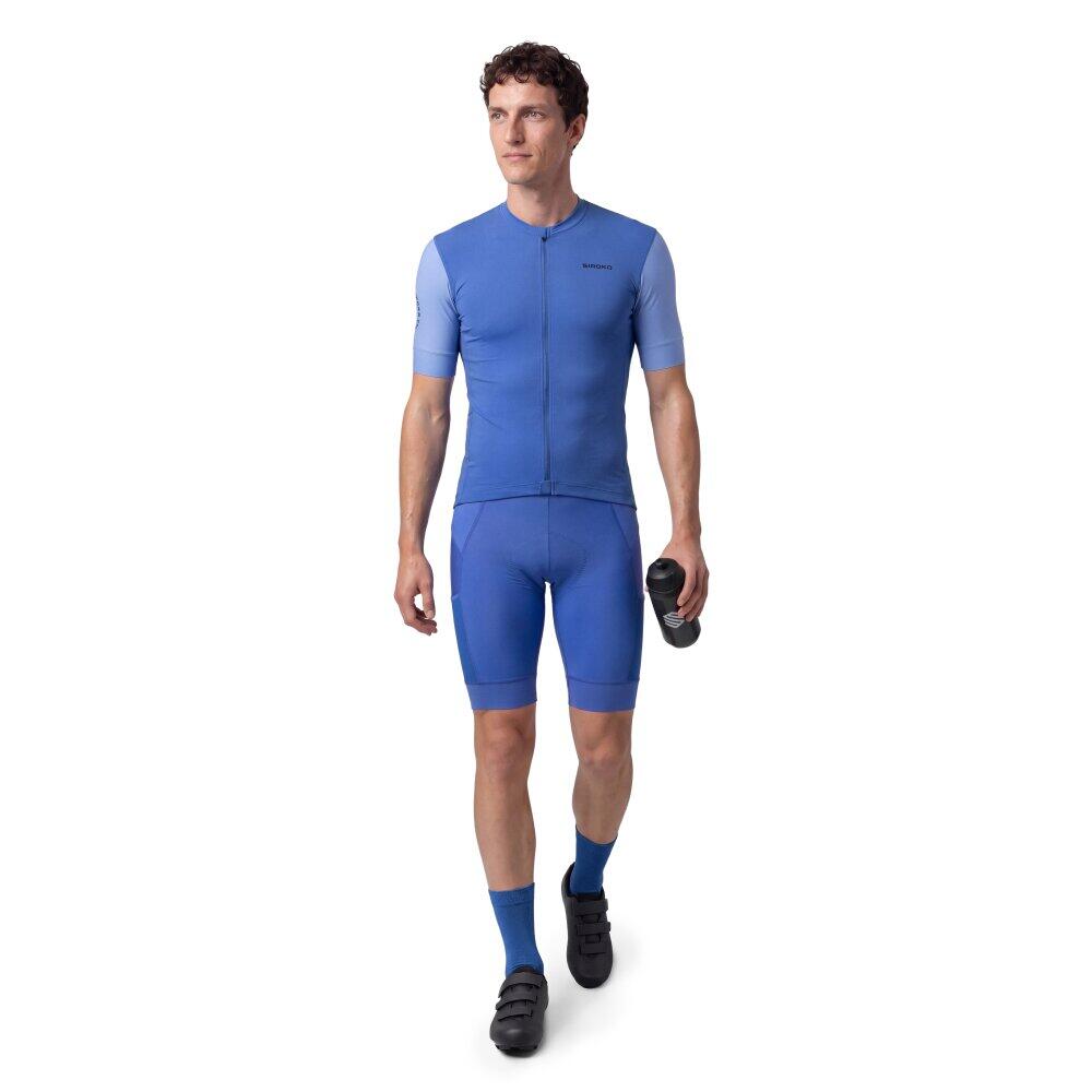 Maglia da ciclismo gravel a maniche corte uomo GM2 Golden Pedals Blue Blu 3/8
