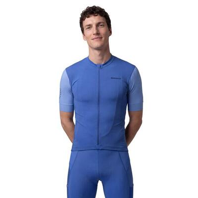 Heren fietsen gravel fietsshirt met korte mouwen gm2 golden pedals blue blauw