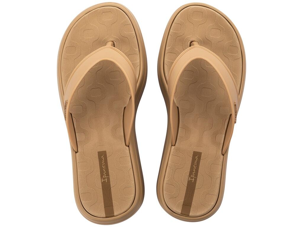 Buty klapki damskie japonki Ipanema Solaris platforma beżowe 2/5