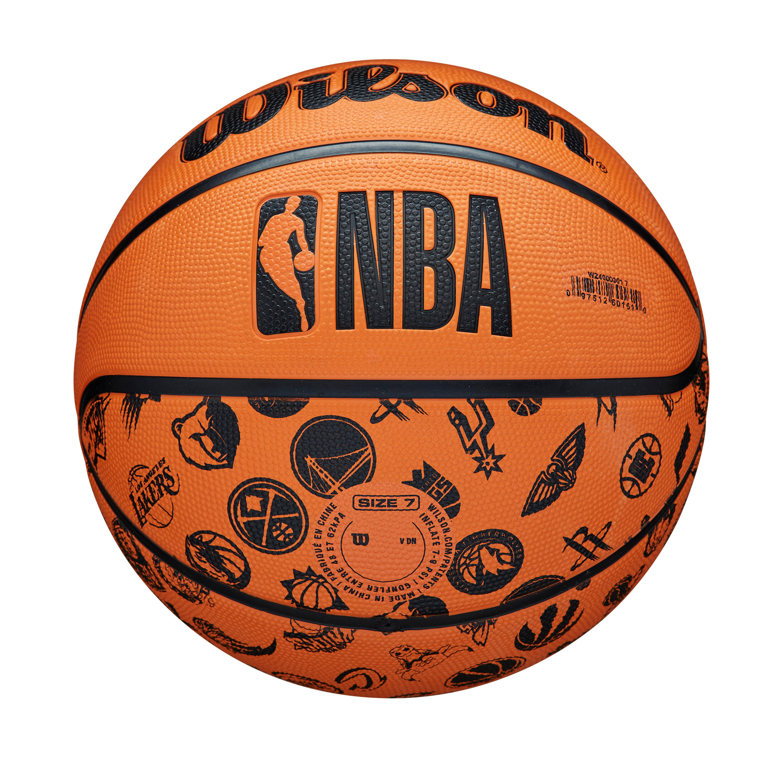 Wilson NBA Basketball All Team Orange/Schwarz, 7. Klasse 6/6