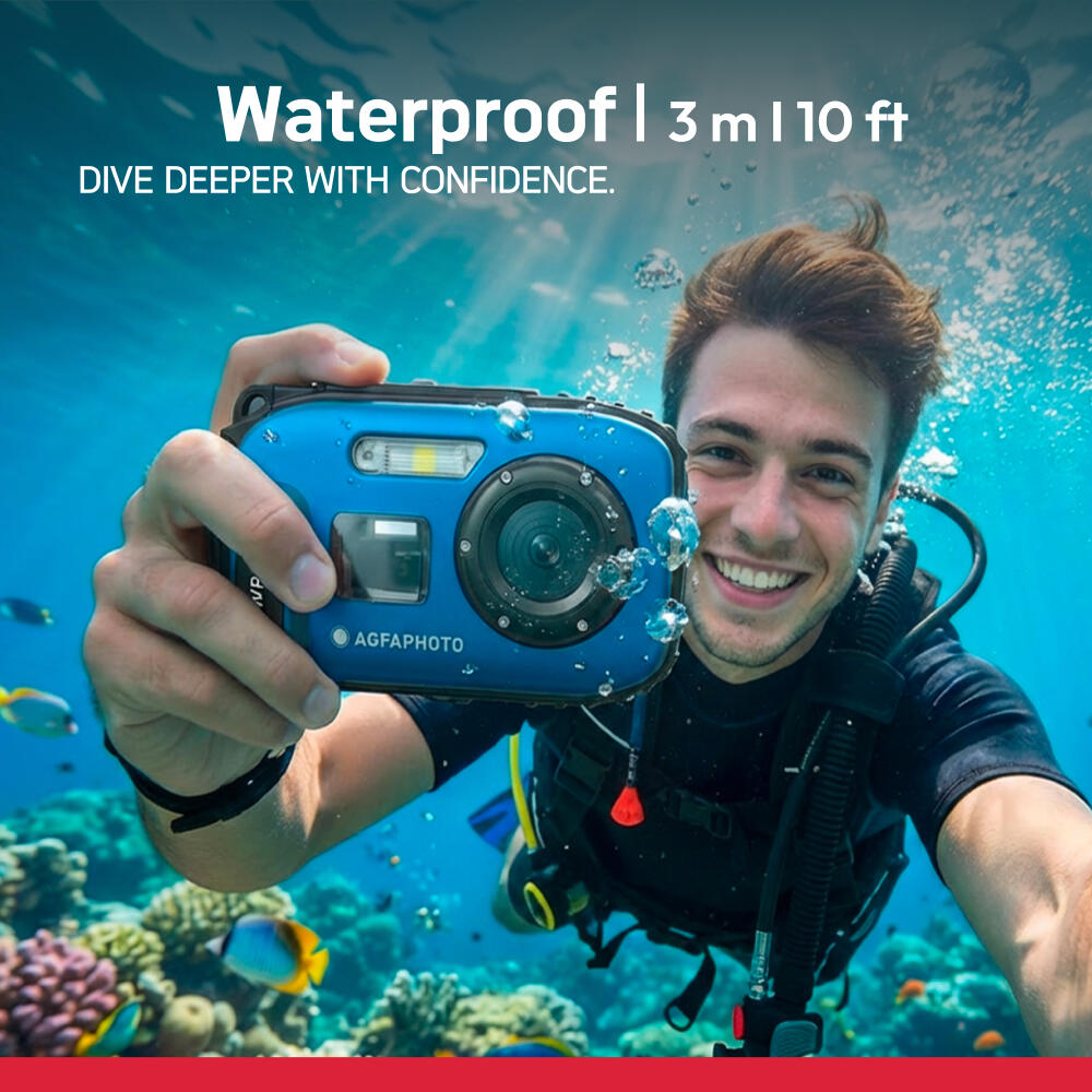 AGFAPHOTO Realikids Cam Waterproof 12MP Appareil photo enfant - Bleu 3/5