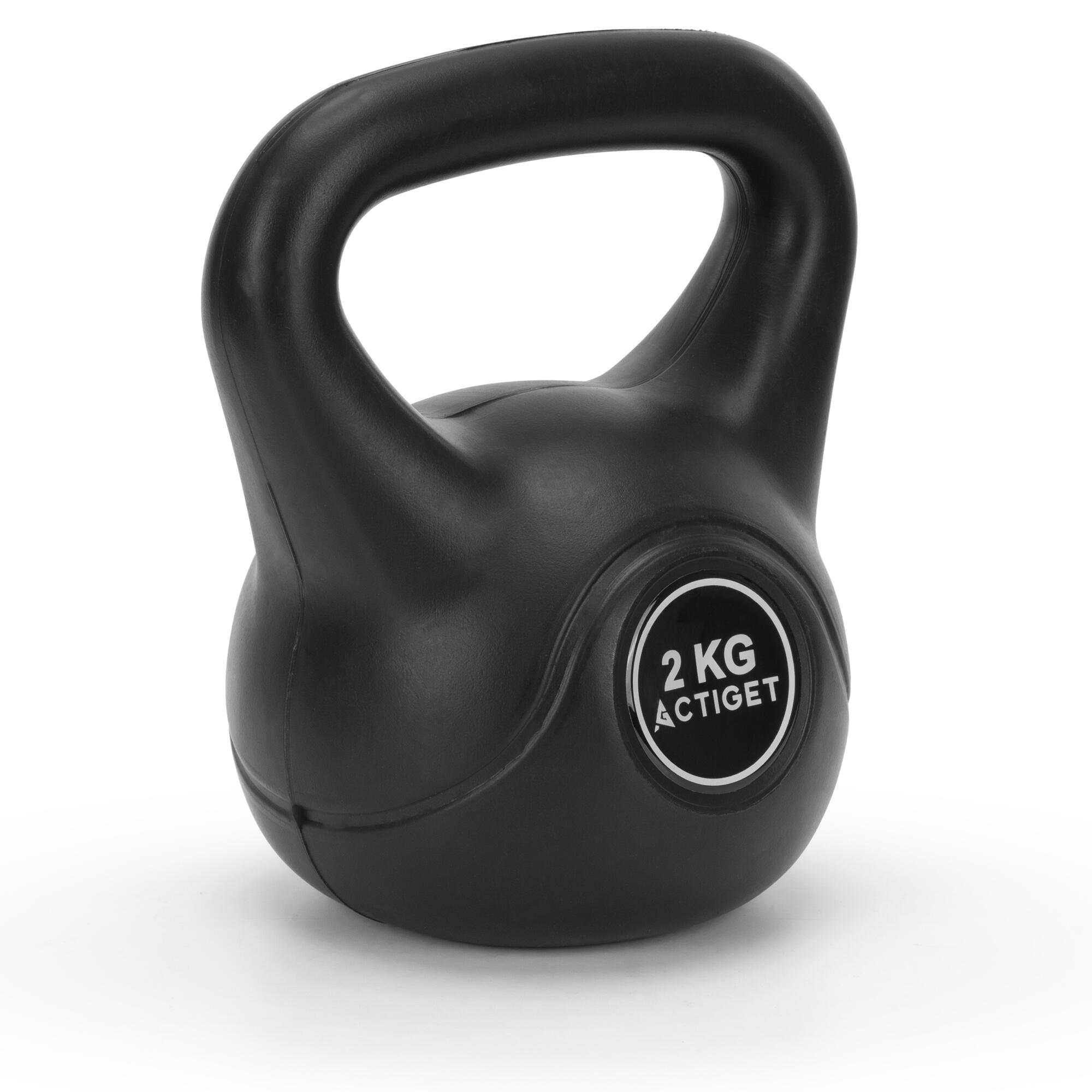 Kettlebelle 2 kg Actiget ABS odważnik kulowy do ćwiczeń siłowych hantla 3/6