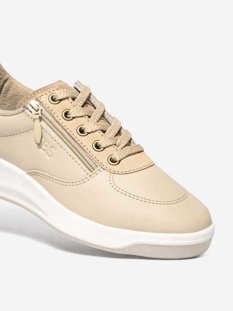Baskets femme made in France BRAZIP2 Beige / Rouille 2/5